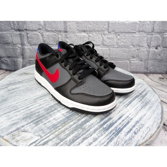 Nike Dunk LOW GS Black/University Red-White Women Size Size 8	New In Box - Picture 3 of 10
